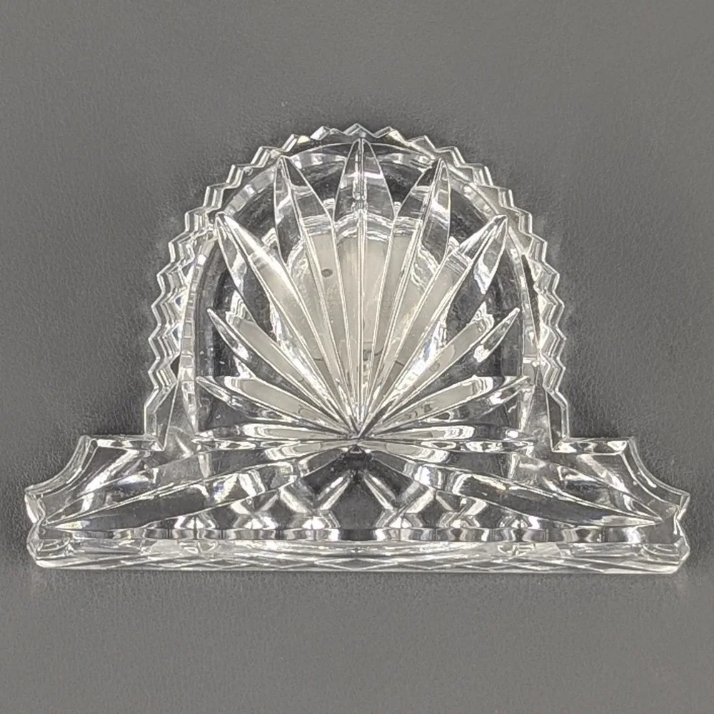 Waterford Crystal Desk Clock Quartz Mantle Style Roman Numeral Dial Japan Movt